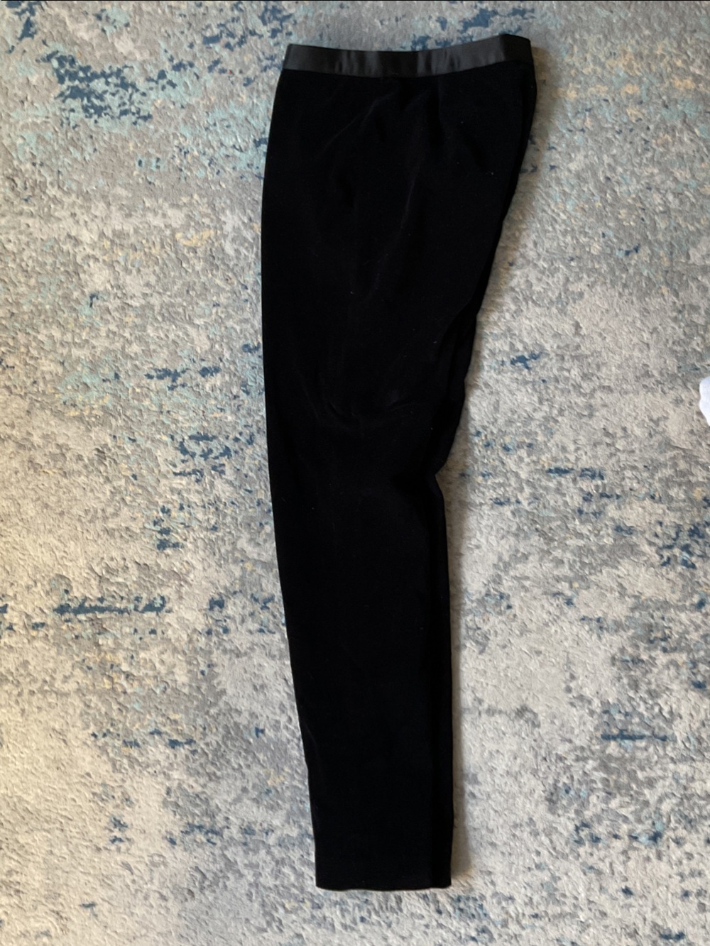 Ralph Lauren Black Ponte Leggings with Satin Waistband